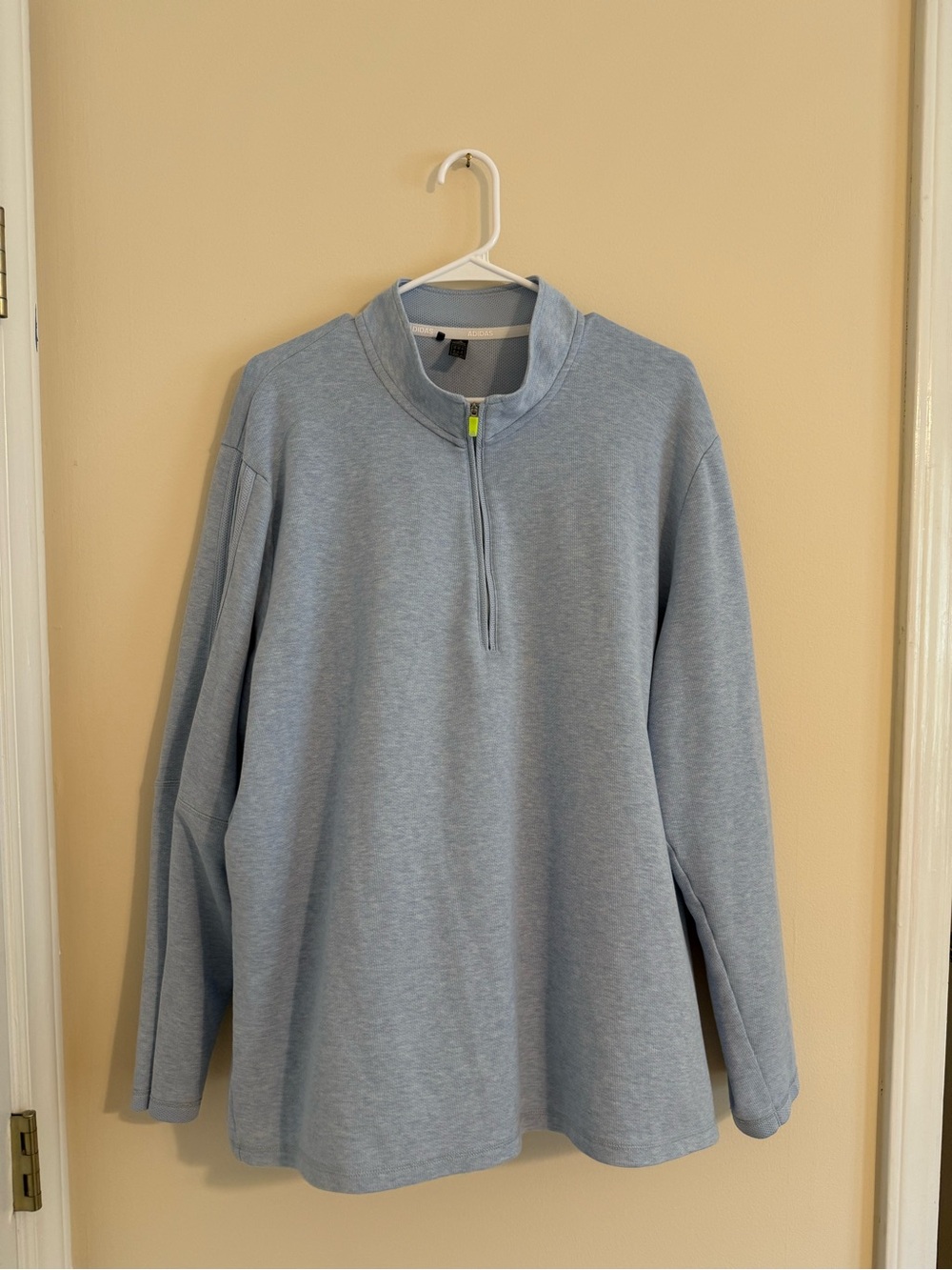 Adidas Light Blue Quarter-Zip Pullover Men’s 2XL